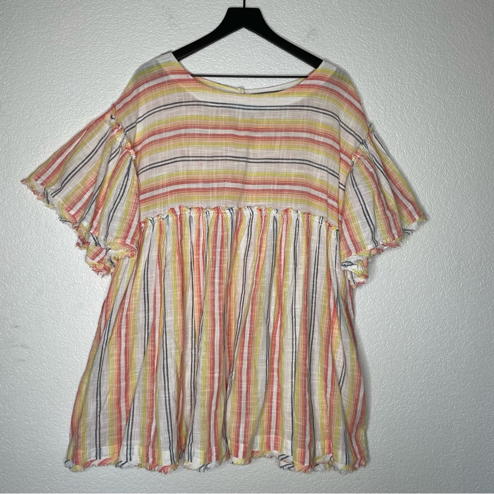 Free People Summer Nights Sunray Tunic Mini Dress Size M